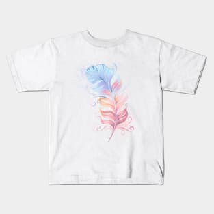 Fluffy Powder Feather Kids T-Shirt